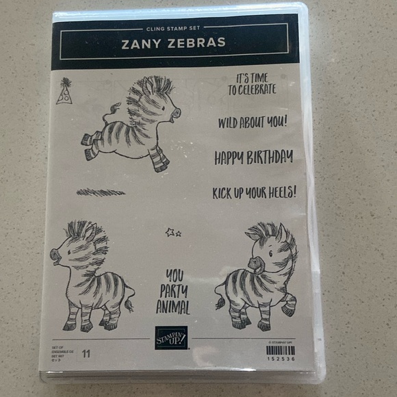 Stampin' Up! Other - Stampin Up Zany Zebras Cling Stamp Set New